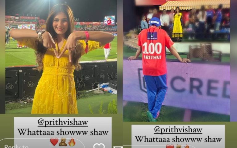 Nidhhi Tapadia Supports ‘Rumoured’ Boyfriend Prithvi Shaw in Dharamsala